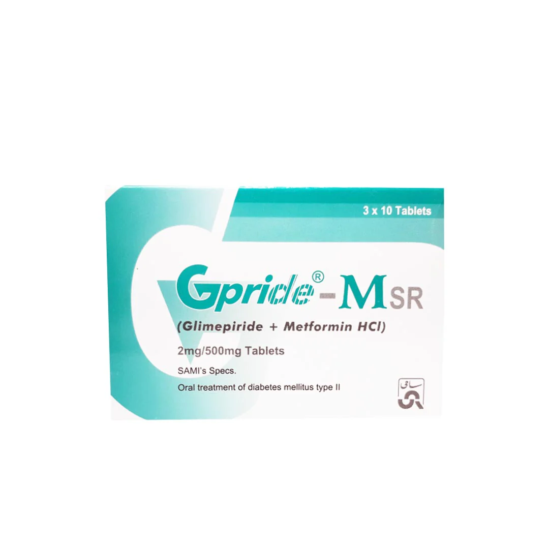 Gpride-MSR2mg-500mg_30Ct-SamiPharma glimepiride metformin - تصویر 1